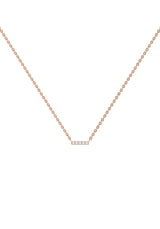 Line 18K Rose Gold Necklace w. Lab-Grown Diamonds
