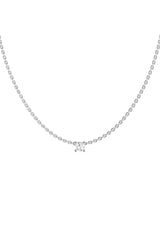 Solitär Halskette aus 18K Weißgold I Labor-Diamanten