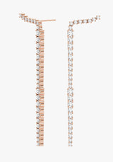 Cascade Degrade 18K Rosegold Earrings w. Lab-Grown Diamonds
