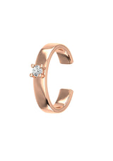 One 18K Rosegold Ear Cuff w. Lab-Grown Diamond
