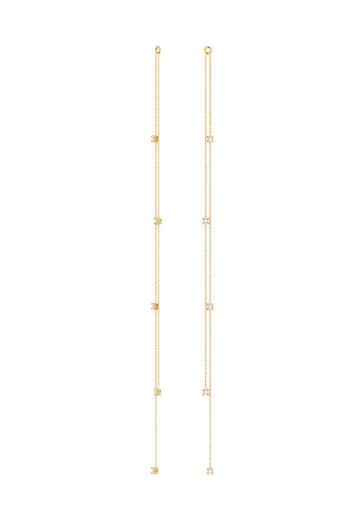 Adjustable Drops Anhänger aus 18K Gelbgold mit Labor-Diamanten