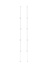 Adjustable Drops 18K Whitegold Pendant w. Lab-Grown Diamonds