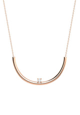 Moon Halskette aus 18K Rosegold mit Labor-Diamant