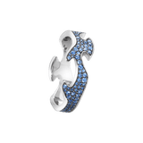 Fusion Blue 18K White Gold Rings w. Diamonds