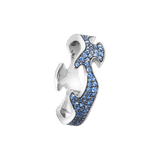 Fusion Blue 18K Whitegold Rings w. Diamonds