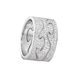 Fusion Pavé 18K White Gold Rings w. Diamonds