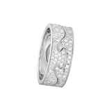 Fusion Pavé End 18K Whitegold Rings w. Diamonds