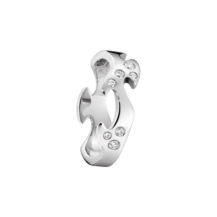 Fusion Centre 18K White Gold Ring w. Diamonds