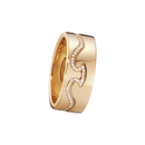 Fusion 18K Rose Gold Rings w. Diamonds