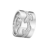 Fusion 18K White Gold Rings w. Diamonds