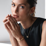 Fusion åben 18K Hvidguld Øreringe