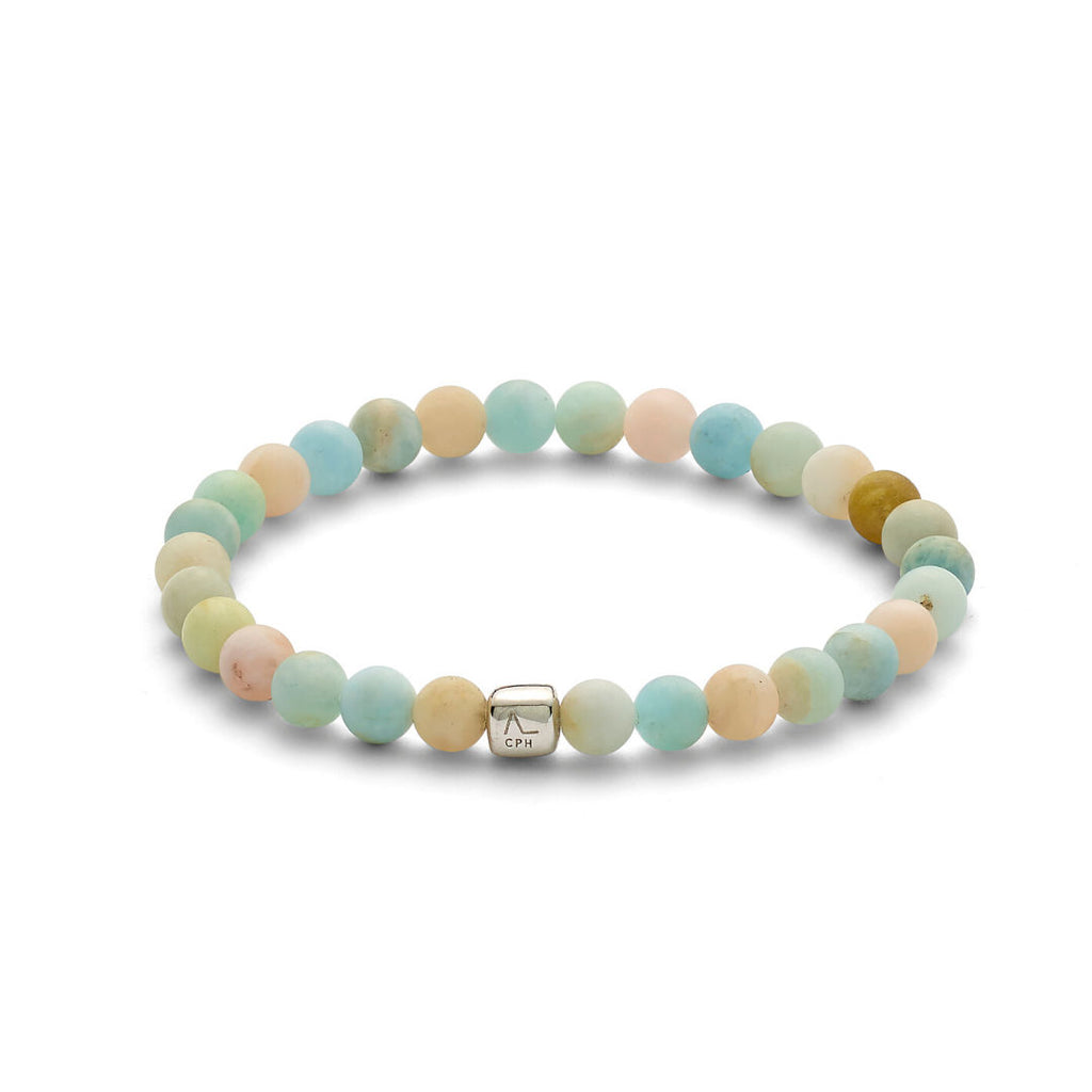 ColorUp Great Barrier Reef (6mm) Silver Bracelet w. Morganite