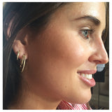 Halo 18K Gold Hoops w. Diamonds 0.56 ct