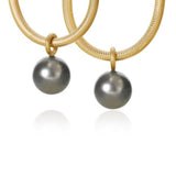 Globe Tahiti 18K Gold Pendants w. Pearls