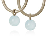 Globe 18K Whitegold Pendants w. Aquamarines