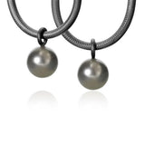 Globe Tahiti Oxidized Silver Pendants w. Pearl