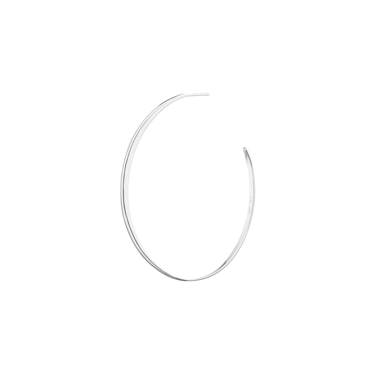Glow Large Silver Hoop