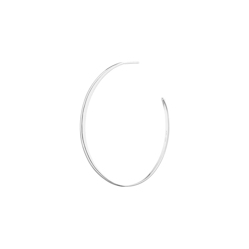 Glow Large Silver Hoop
