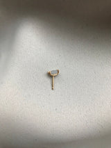 GLOW Rough 14K Gold Stud w. Sapphire