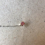 GLOW Rough Pink 14K Gold Stud w. Sapphire