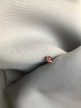GLOW Rough Pink 14K Gold Stud w. Sapphire