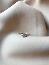 GLOW Rough 14K Gold Ring w. Sapphire