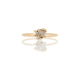 GLOW Rough 14K Gold Ring w. Sapphire