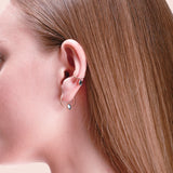 Grand Swinging 18K Rosegold Ear Cuff w. Topaz & Amethyst