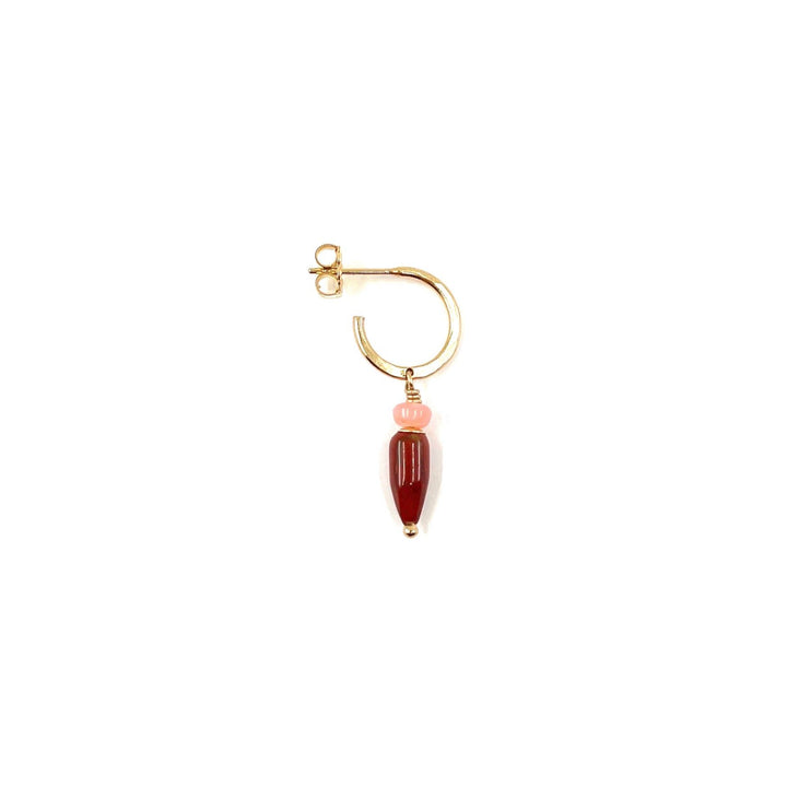 Gemma 14K Goldfilled Hoop w. Jasper & Opal
