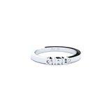 Becoming Girl 14K or 18K Whitegold Ring w. Lab-Grown Diamond