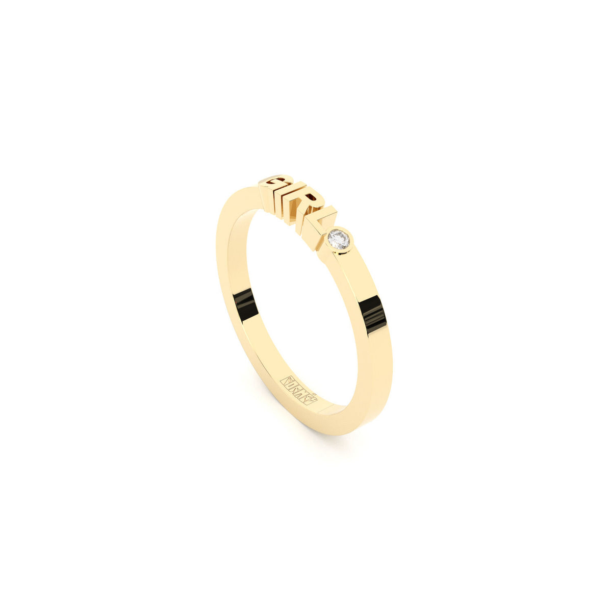 Becoming Girl 14K eller 18K Guld Ring m. Lab-Grown Diamant