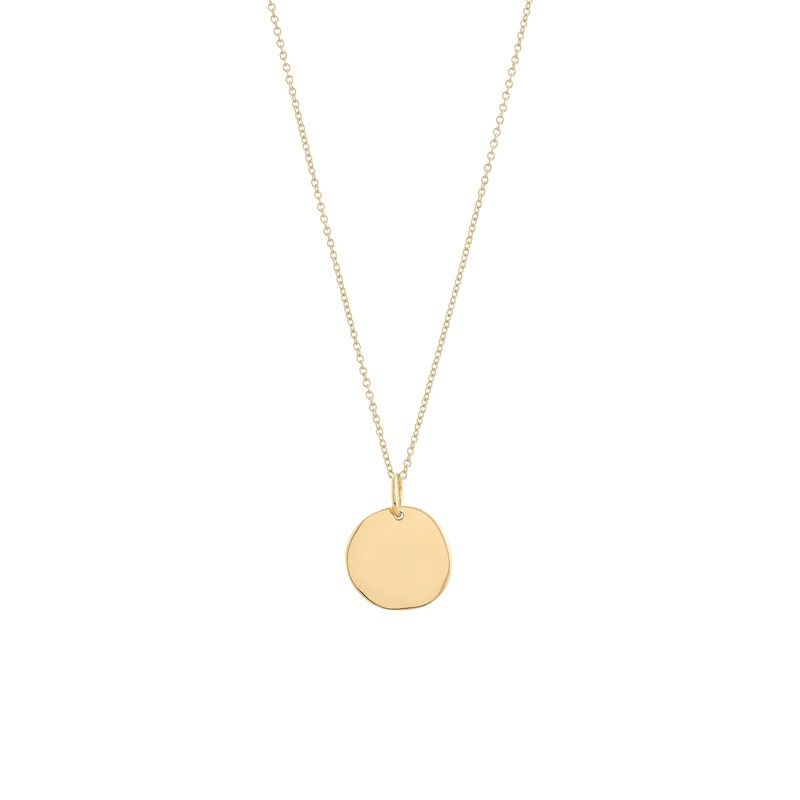 Small Disc Gold Plated Necklace