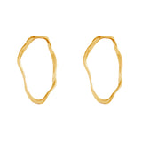 Ripple II Gold Plated Earrings