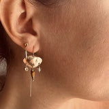 Greta 14K Goldfilled Earring w. Tiger's Eye & Prehnite