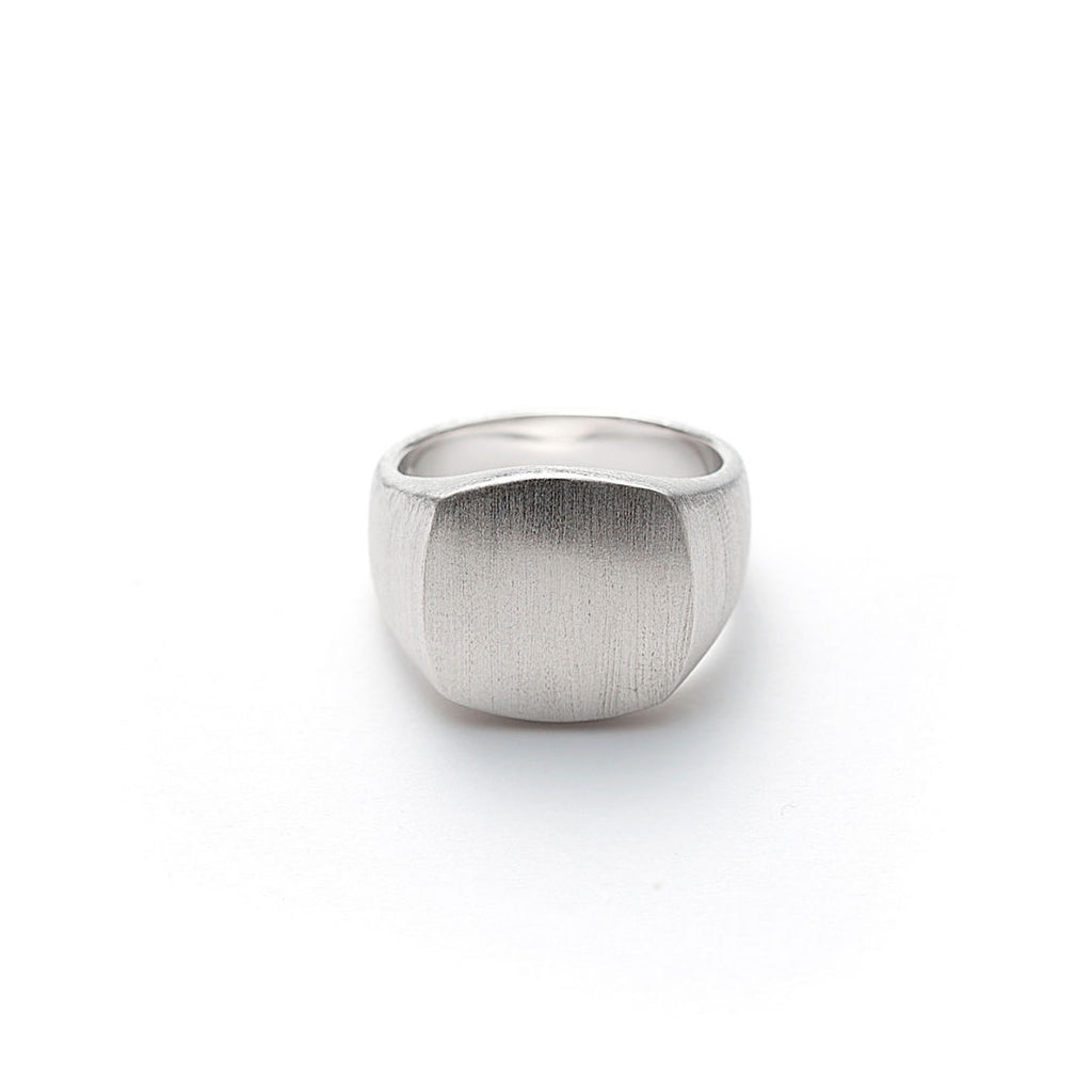 Hope Signet Brushed Sølv Ring
