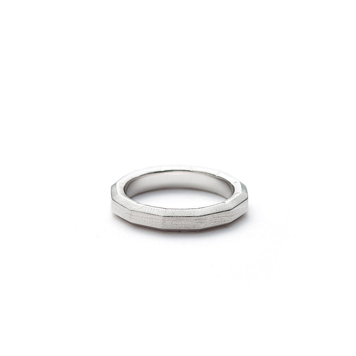 Hope Facettenband aus 4 mm gebürstetem Silber
