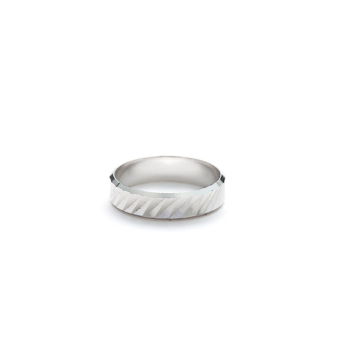 Hope Edge Band Silver Ring