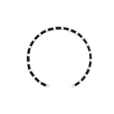 Helena Striped Silver Bangle