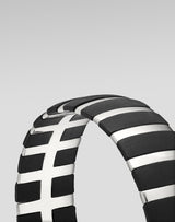 Helena Striped Silver Bangle