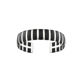 Helena Striped Silver Bangle