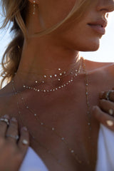 Danaé 18K Gold, Whitegold or Rosegold Necklace w. Diamonds, 0.45 ct