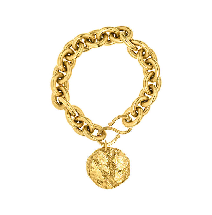 Chunky Thalassa Disc Forgyldt Armbånd
