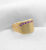 Henriette 14K Gold Ring w. Amethysts
