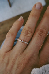 Hilda 18K Guld, Hvidguld eller Rosaguld Ring m. Diamanter