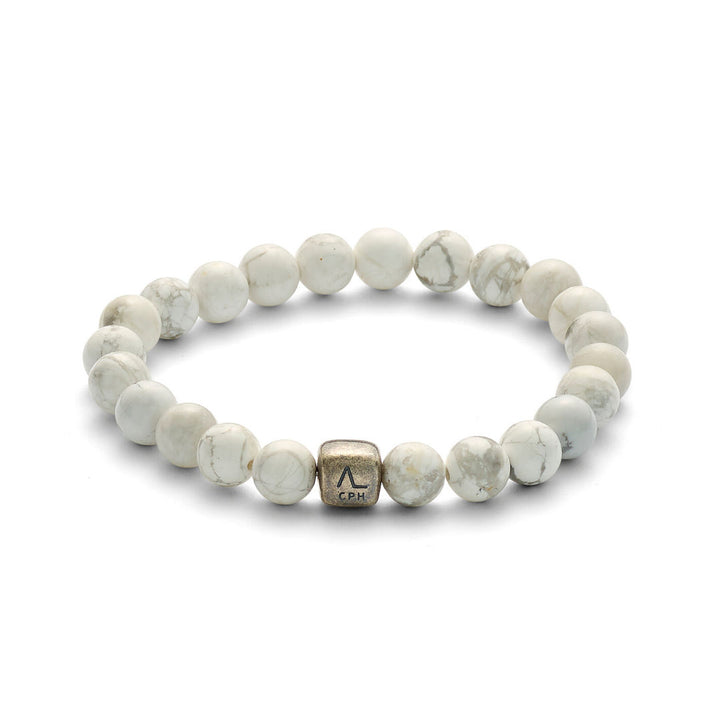 ColorUp Howlite (8mm) Silver Bracelet