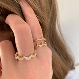 Royal dots 18K Guld Ring m. Diamant