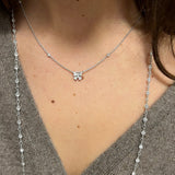 Fairytale Butterfly Medium 18K Gold, Rosegold or Whitegold Necklace w. Diamonds