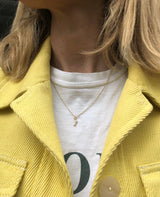 Love Letter G 18K Gold Necklace w. Diamonds