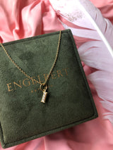 Love Letter Y 18K Gold Necklace w. Diamonds