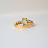Monara Saka 18K Gold Ring w. Tourmaline & Sapphires